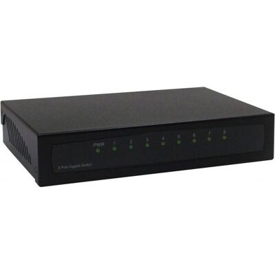 Dexlan 891008 Netzwerk-Switch - 8 Ports, unmanaged Gigabit Ethernet - Schwarz Dexlan 891008 Netzwerk-Switch - 8 Ports, unmanaged Gigabit Ethernet - Schwarz