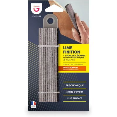 Gerlon ADLIM2 - Lime de finition fine 70x125mm + maille céramique - Publicité Gerlon ADLIM2 - Lime de finition fine 70x125mm + maille céramique - Publicité