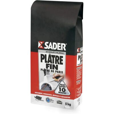 SADER Gesso - Plâtre intérieur 5kg - Publicité SADER Gesso - Plâtre intérieur 5kg - Publicité