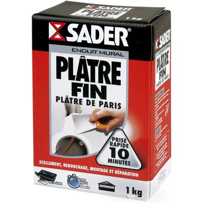 Sader Feine Gips - 10 Min Schnellverschluss - Innenbereich - 1kg Sader Feine Gips - 10 Min Schnellverschluss - Innenbereich - 1kg