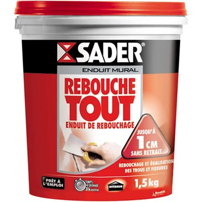 Sader enduit rebouchage pate 1,5KG - Argamassa Sader enduit rebouchage pate 1,5KG - Argamassa