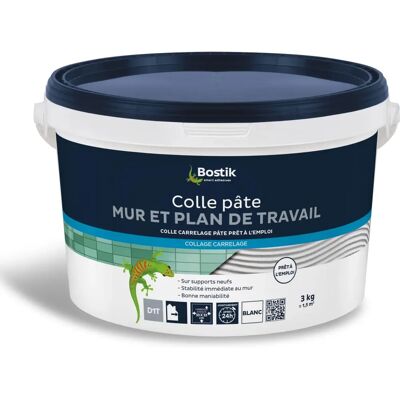 Bostik Colla per Piastrelle 3kg - Per Pareti e Piani di Lavoro Bostik Colla per Piastrelle 3kg - Per Pareti e Piani di Lavoro
