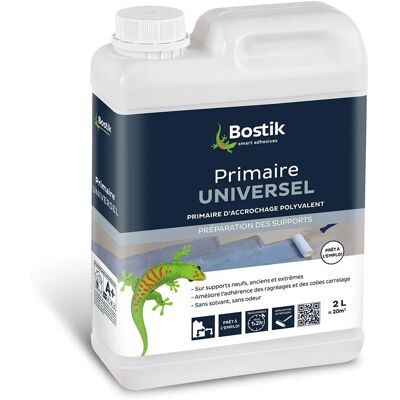 Primaire Universel Bostik - 2L Blanc - Intérieur/Extérieur - Publicité Primaire Universel Bostik - 2L Blanc - Intérieur/Extérieur - Publicité