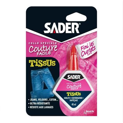 Bostik SA 242290 - Colle tissu - 40ml - Prise rapide, Résistante au lavage Bostik SA 242290 - Colle tissu - 40ml - Prise rapide, Résistante au lavage