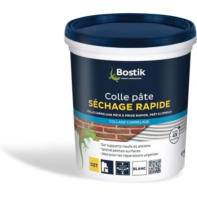Adhesivo de baldosas Bostik - Secado rápido - 1,5kg Adhesivo de baldosas Bostik - Secado rápido - 1,5kg