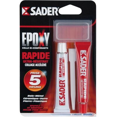 Sader Époxy Rapide 2x15ml - Colle Sader Époxy Rapide 2x15ml - Colle