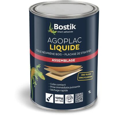 BOSTIK BOSTIK Colle liquide Agoplac - Intérieur/Extérieur - 1L BOSTIK BOSTIK Colle liquide Agoplac - Intérieur/Extérieur - 1L