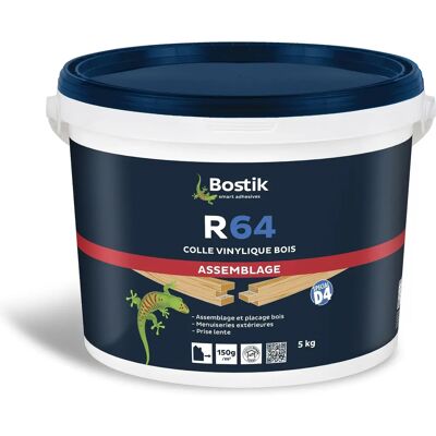 Colle bois Bostik R64 - Résistante à l'eau - 5kg Colle bois Bostik R64 - Résistante à l'eau - 5kg