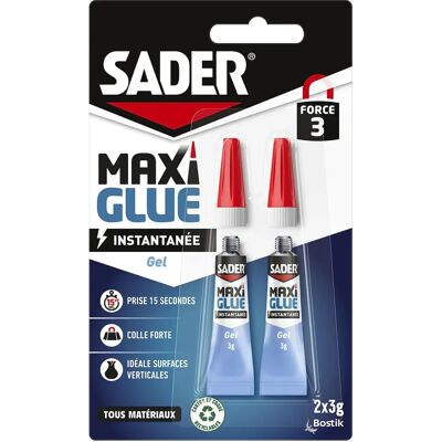 SADER Maxiglue Multimatières Transparent - Colle SADER Maxiglue Multimatières Transparent - Colle