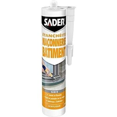 Sader Sigillante Acrilico Grigio - Stucco per Muratura Sader Sigillante Acrilico Grigio - Stucco per Muratura