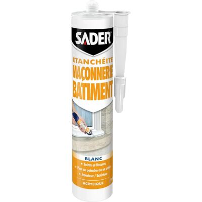 Sader Sigillante Bianco per Muratura - Formula Acrilica Flessibile - 280ml Sader Sigillante Bianco per Muratura - Formula Acrilica Flessibile - 280ml