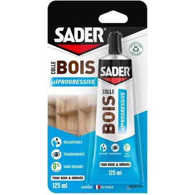 Ensemble de colle bois progressive SADER - Colle transparente pour intérieur - Forte pour tous les bois - 100ml Ensemble de colle bois progressive SADER - Colle transparente pour intérieur - Forte pour tous les bois - 100ml