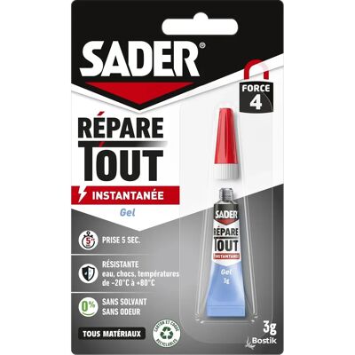 Colle Fix & Glue Bostik - Gel Transparent - 3g - Répare Tout Colle Fix & Glue Bostik - Gel Transparent - 3g - Répare Tout