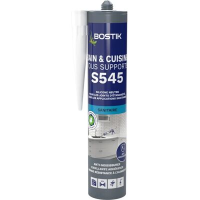 BOSTIK Mastic Silicone S545 - Toutes Surfaces - 300ml - Publicité BOSTIK Mastic Silicone S545 - Toutes Surfaces - 300ml - Publicité