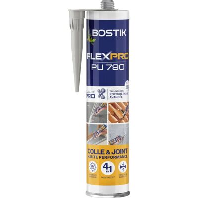 BOSTIK P790 Colle et Mastic Polyuréthane Multi-Usage - Intérieur/Extérieur - Gris - 300ml - Publicité BOSTIK P790 Colle et Mastic Polyuréthane Multi-Usage - Intérieur/Extérieur - Gris - 300ml - Publicité