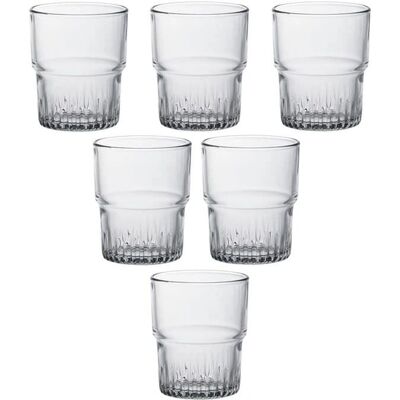 Duralex Crystal Stackable 160ml Drinking Glasses - Set of 6 Duralex Crystal Stackable 160ml Drinking Glasses - Set of 6