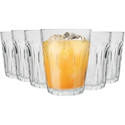 Duralex Provence Drikkeglass - Pakke med 6 250ml for vann, juice - Klar Duralex Provence Drikkeglass - Pakke med 6 250ml for vann, juice - Klar