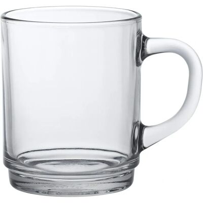 Duralex Versailles Glass Coffee Mugs - 260Ml Cups For Tea Hot Drinks - Clear - Pack Of 6 Duralex Versailles Glass Coffee Mugs - 260Ml Cups For Tea Hot Drinks - Clear - Pack Of 6