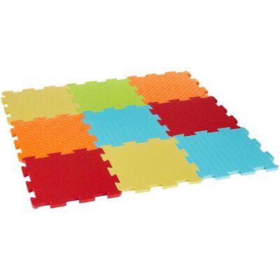 Flerfärgad Ludi Lekmatta - 9 Brickor, 90x90cm Flerfärgad Ludi Lekmatta - 9 Brickor, 90x90cm
