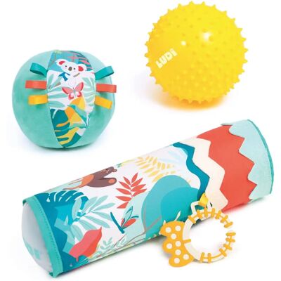 LUDI Baby Sansorisk Lekesett - Flerfarget - 6 Måneder+ - Babyutvikling LUDI Baby Sansorisk Lekesett - Flerfarget - 6 Måneder+ - Babyutvikling