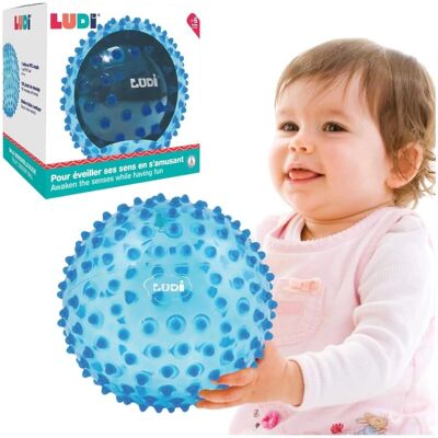 Ludi Zintuigbal - Blauw - 20 cm - Met Massage Noppen Ludi Zintuigbal - Blauw - 20 cm - Met Massage Noppen