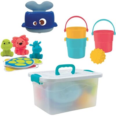 LUDI Baby Bath Toy Set - 10+ Months - Blue LUDI Baby Bath Toy Set - 10+ Months - Blue