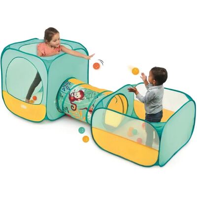 Ludi Pop-up Spielzelt mit Tunnel und Bälle - Motorikspielzeug Ludi Pop-up Spielzelt mit Tunnel und Bälle - Motorikspielzeug