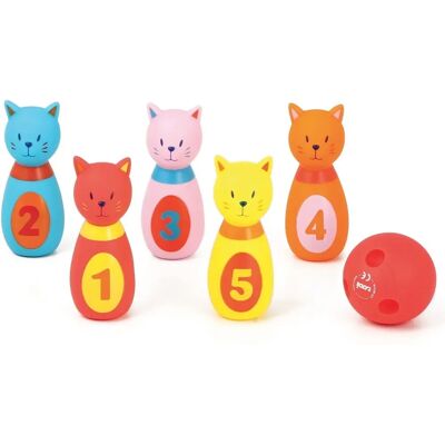 Ludi Kat Bowling Set - Verbetert coördinatie - 10+ maanden Ludi Kat Bowling Set - Verbetert coördinatie - 10+ maanden
