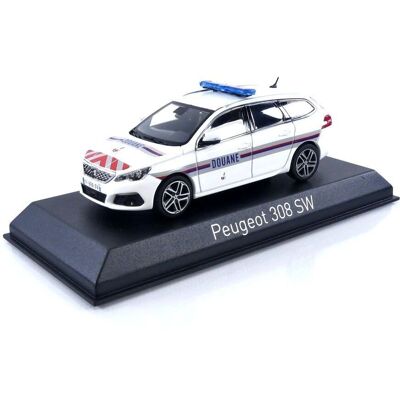 Norev Peugeot 308 SW Douanes 2018 - Voiture Miniature de Collection - Publicité Norev Peugeot 308 SW Douanes 2018 - Voiture Miniature de Collection - Publicité