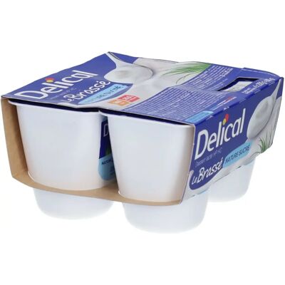 Delical Brassé Nature - Yaourt riche en protéines - 4x200g Delical Brassé Nature - Yaourt riche en protéines - 4x200g