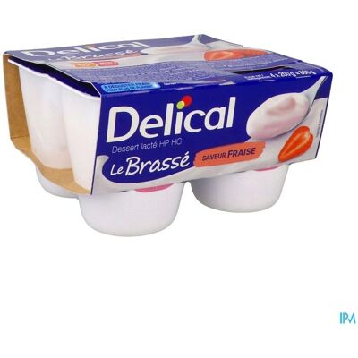 Yaourt Fraise Delical 4x200g - Dessert laitier Yaourt Fraise Delical 4x200g - Dessert laitier