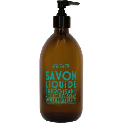 Savon liquide Menthe Basilic de Compagnie de Provence - Mains et corps - Publicité Savon liquide Menthe Basilic de Compagnie de Provence - Mains et corps - Publicité