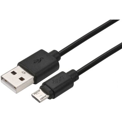 Câble USB APM 570310 - 2m USB A Micro-USB A Noir - Publicité Câble USB APM 570310 - 2m USB A Micro-USB A Noir - Publicité