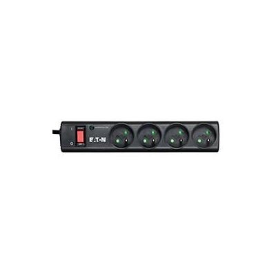 Eaton PS4F Överspänningsskydd - 4 uttag - Svart - 220-250 V Eaton PS4F Överspänningsskydd - 4 uttag - Svart - 220-250 V