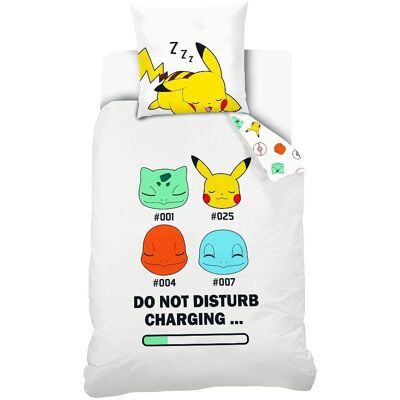 Conjunto de Roupa de Cama em Algodão Pokémon Nintendo - cama 90cm Conjunto de Roupa de Cama em Algodão Pokémon Nintendo - cama 90cm