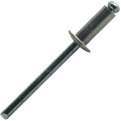 Rivetto in alluminio/acciaio testa piatta - 4,8x12mm Confezione 250 SCELL-IT Rivetto in alluminio/acciaio testa piatta - 4,8x12mm Confezione 250 SCELL-IT