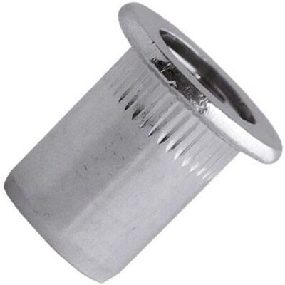 SCELL-IT Dado a testa piatta zincato M4 - 12,5 mm - Confezione 500 SCELL-IT Dado a testa piatta zincato M4 - 12,5 mm - Confezione 500