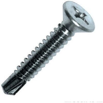 SCELL-IT Selbstbohrschraube - Weiß Zink - 4,8x25mm - Metallbefestigung SCELL-IT Selbstbohrschraube - Weiß Zink - 4,8x25mm - Metallbefestigung