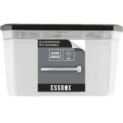 SCELL-IT Essbox Sześciokątna Śruba - Cynkowana Biała - Ø6,3mm x 25mm - Opakowanie 250 SCELL-IT Essbox Sześciokątna Śruba - Cynkowana Biała - Ø6,3mm x 25mm - Opakowanie 250