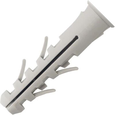 Cheville nylon 8x40mm avec collerette Pack de 100 - Scell-it - Publicité Cheville nylon 8x40mm avec collerette Pack de 100 - Scell-it - Publicité