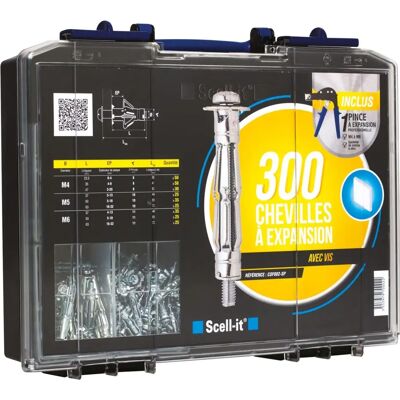 Set de Ancrages à Expansion Scell-it - 275 Ancrages Métalliques + Vis + Pinces Set de Ancrages à Expansion Scell-it - 275 Ancrages Métalliques + Vis + Pinces