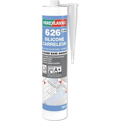 PAREXLANKO - Mastic silicone 626 310 ml - blanc - Publicité PAREXLANKO - Mastic silicone 626 310 ml - blanc - Publicité