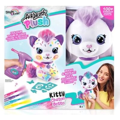Marke Airbrush Plüsch-Kit für Kinder - Personalisierbare Katze - Kreative Bastelaktivität Marke Airbrush Plüsch-Kit für Kinder - Personalisierbare Katze - Kreative Bastelaktivität