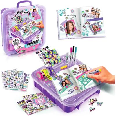 Dekoracyjny futerał z dziennikiem Canal Toys - Zestaw akcesoriów scrapbooking dla dzieci Dekoracyjny futerał z dziennikiem Canal Toys - Zestaw akcesoriów scrapbooking dla dzieci