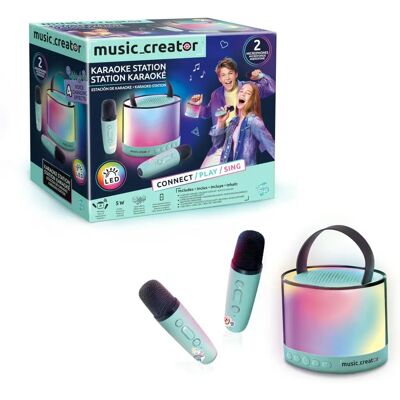 Canal Toys - Mini Karaoke Station - Wireless Microphones - Light Effects - 3+yrs Canal Toys - Mini Karaoke Station - Wireless Microphones - Light Effects - 3+yrs