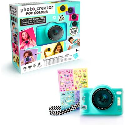 Canal Toys - Photo Creator - Zielona Kamera Cyfrowa z Kartą SD 32GB - Kamerka dla Dzieci Canal Toys - Photo Creator - Zielona Kamera Cyfrowa z Kartą SD 32GB - Kamerka dla Dzieci