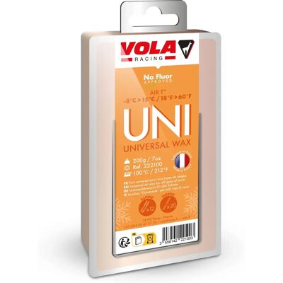 Vola 222100 Cire Universelle Solide Orange - Cire à ski - Publicité Vola 222100 Cire Universelle Solide Orange - Cire à ski - Publicité