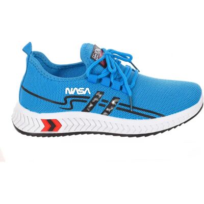 Nasa Blauwe Hoge-Stijl Sneakers - Sneakers Nasa Blauwe Hoge-Stijl Sneakers - Sneakers
