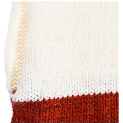 Vit stickad huva med krage - Kvinna - One Size Vit stickad huva med krage - Kvinna - One Size