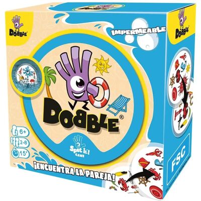 Jeu de société Dobble Waterproof Asmodee - Enfants 6+ Jeu de société Dobble Waterproof Asmodee - Enfants 6+